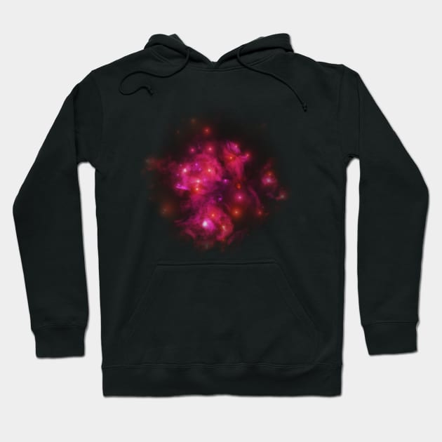 Red and pink nebula with young stars Hoodie by Alexmelas